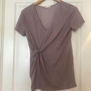Mauve top with side gather